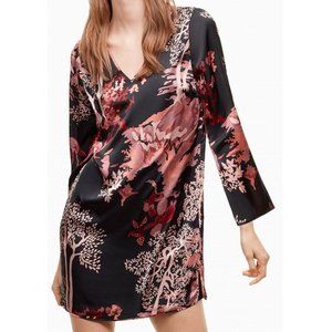 Aritizia Little Moon Brassia long sleeve silk shift dress